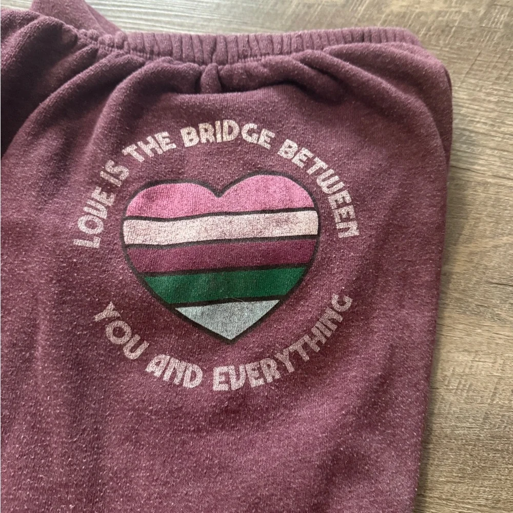 Spiritual Gangster Burgundy Joggers - Picture 2 of 8